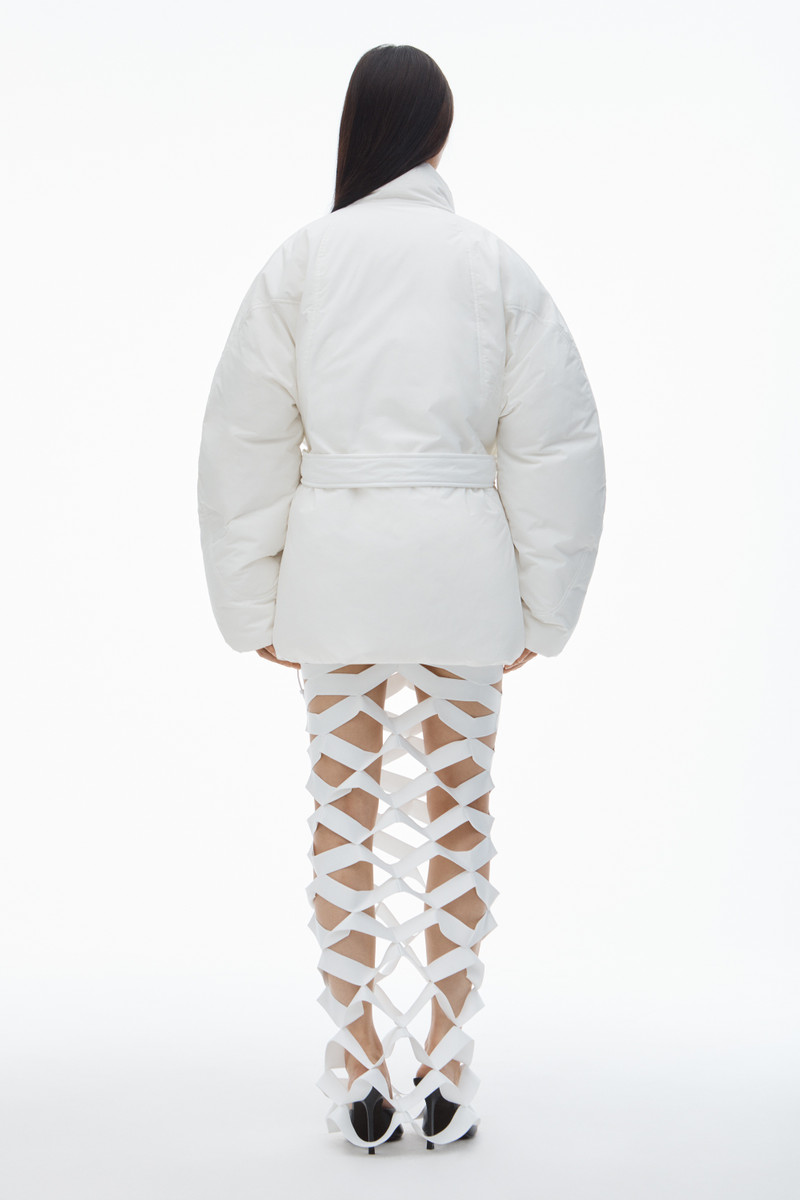 Puffer Coat with Dome Logo Patch 5