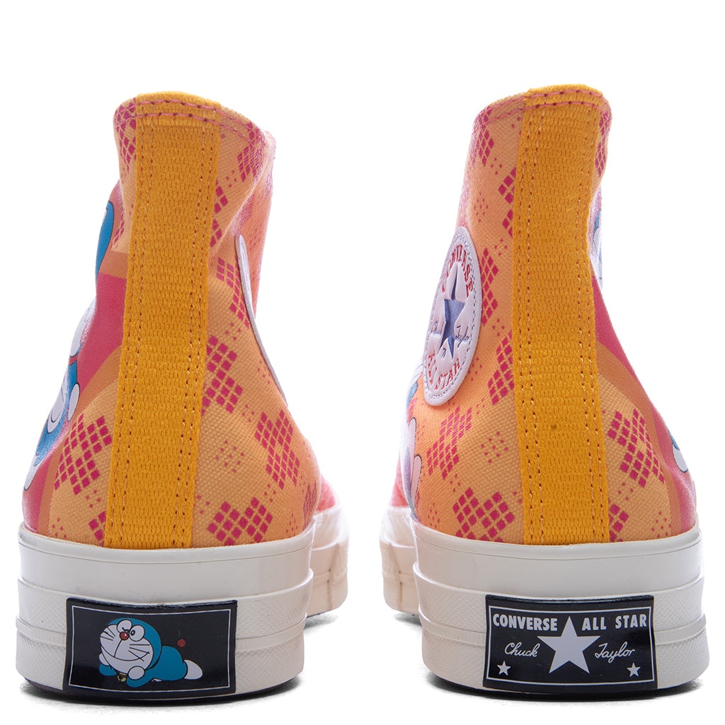 CONVERSE X DORAEMON CHUCK 70 HI - HAWAIIAN OCEAN/FLAMINGO/HABANERO GOLD - 4