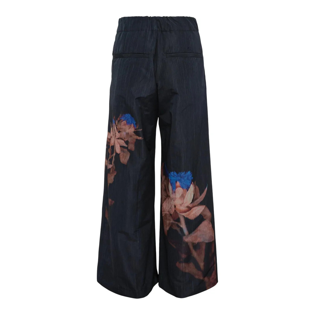Loose Fit Wide Leg Pants - 2