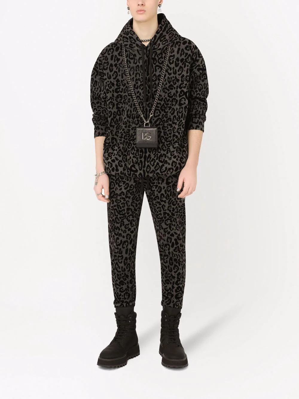 leopard-print track trousers - 2