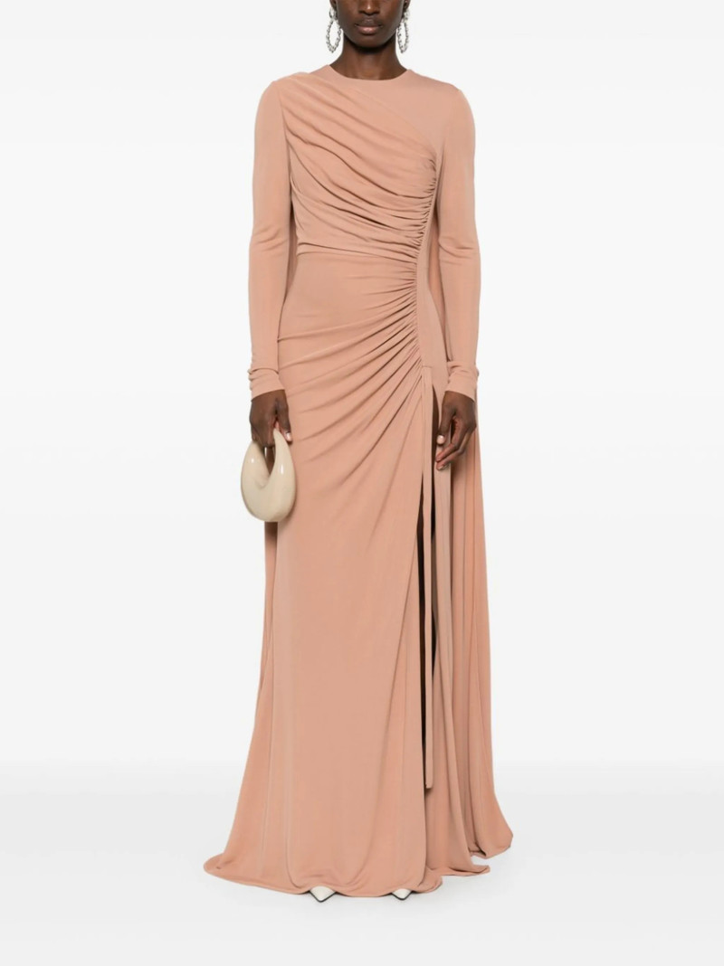 ELIE SAAB draped-detail gown outlook