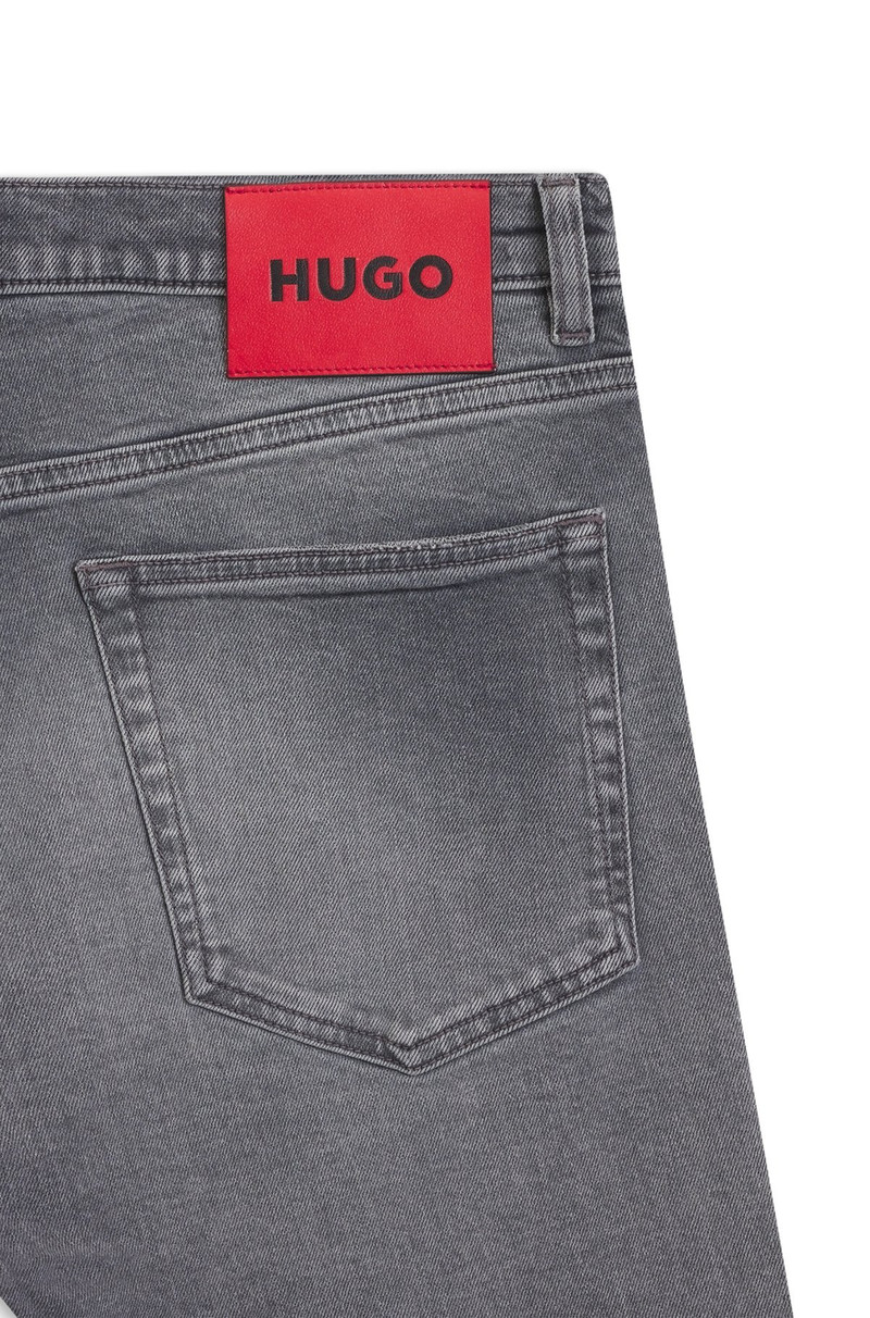 GREY EXTRA-SLIM-FIT JEANS IN STRETCH DENIM 6