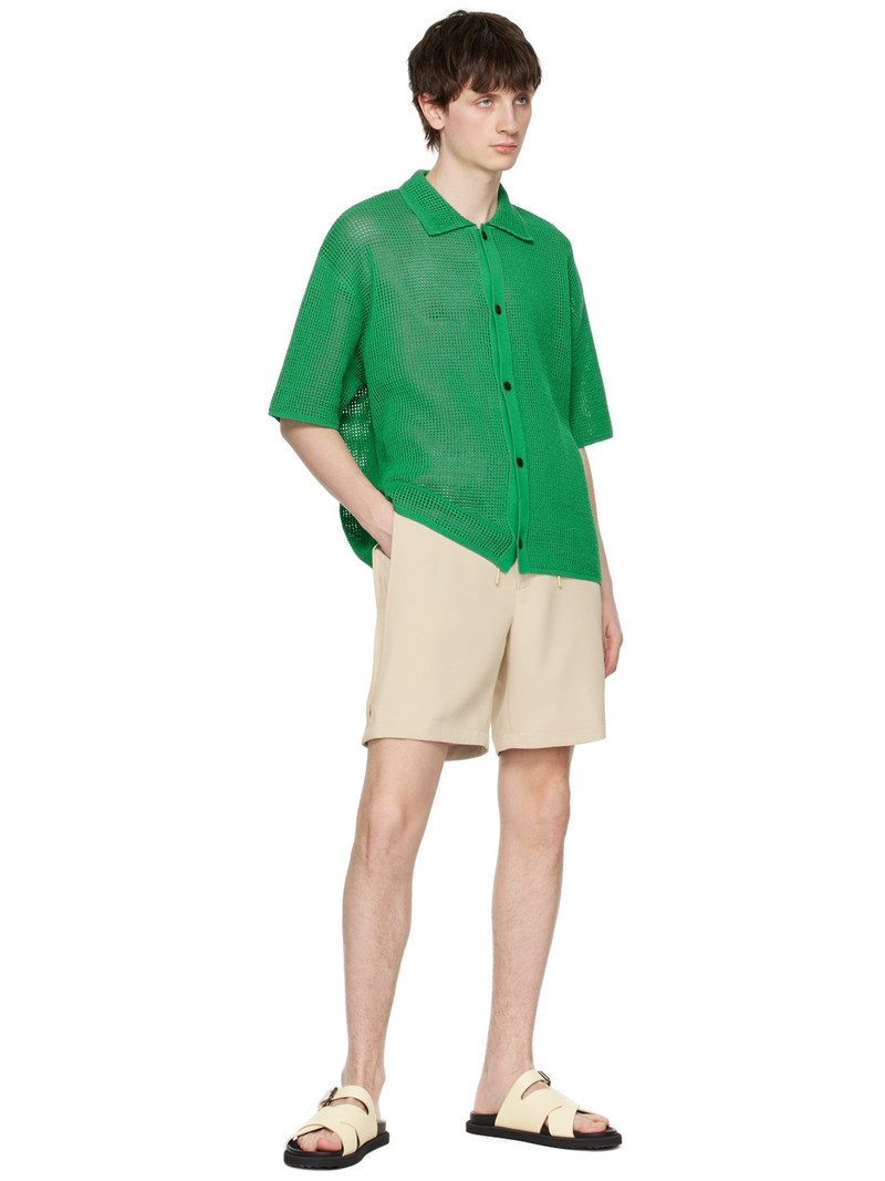 SOLID HOMME Beige Four-Pocket Shorts outlook
