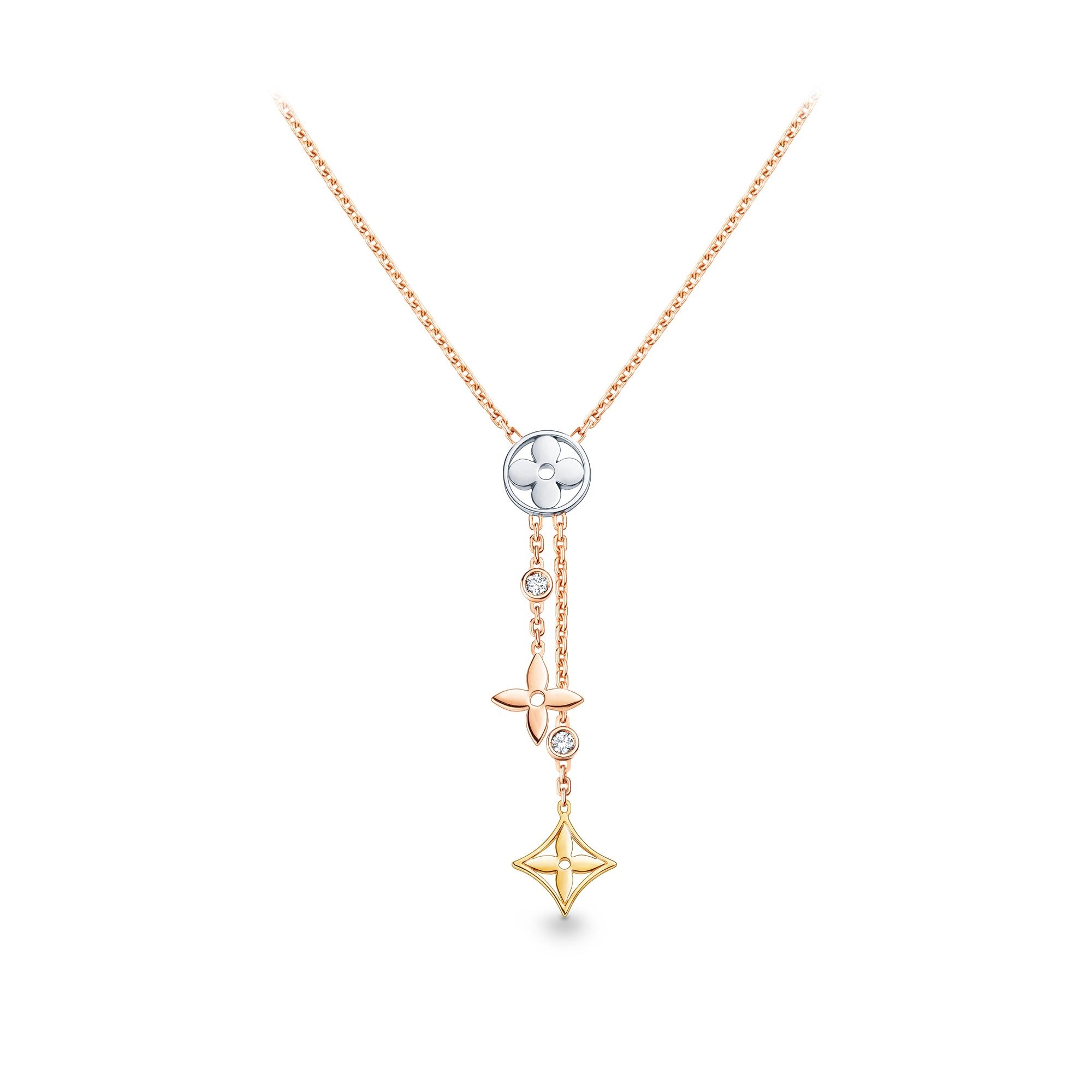 IDYLLE BLOSSOM Y PENDANT, 3 GOLDS AND DIAMONDS - 1