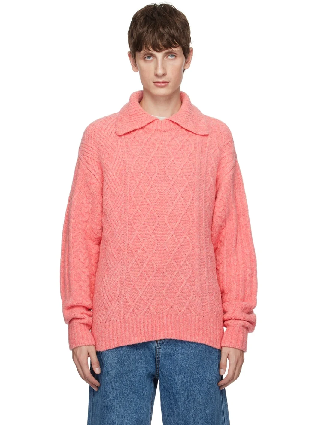 Pink Layered Collar Polo - 1