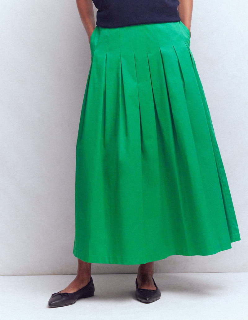 Valentina Sateen Skirt-Rich Emerald 5