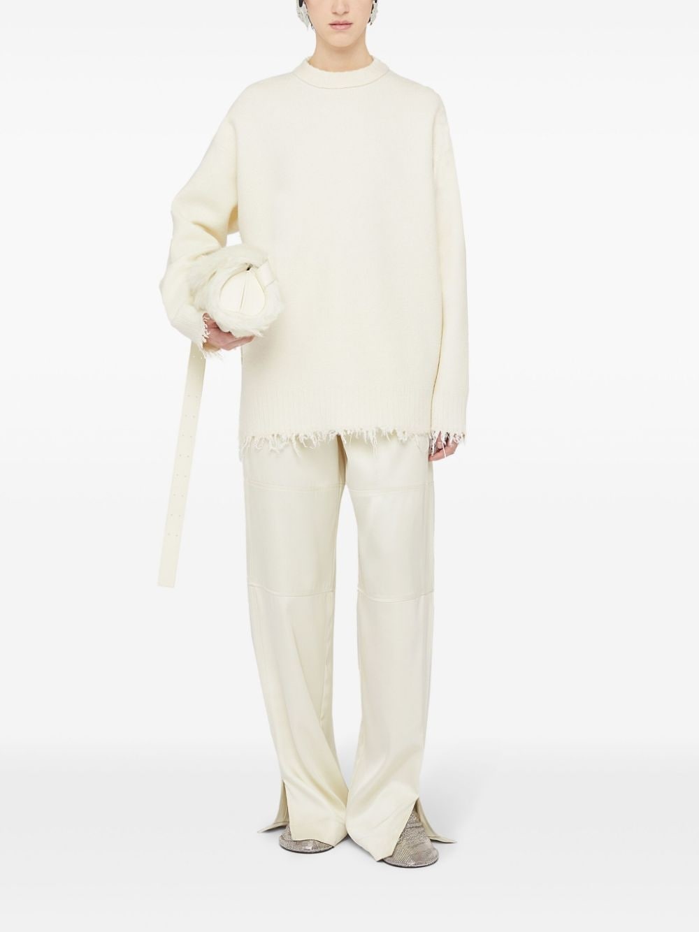 slit detailing tailored trousers - 2