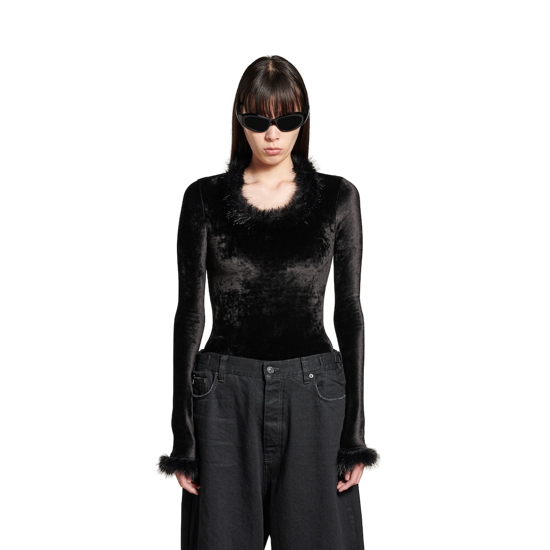 Women's Stretch Top in Black - 5
