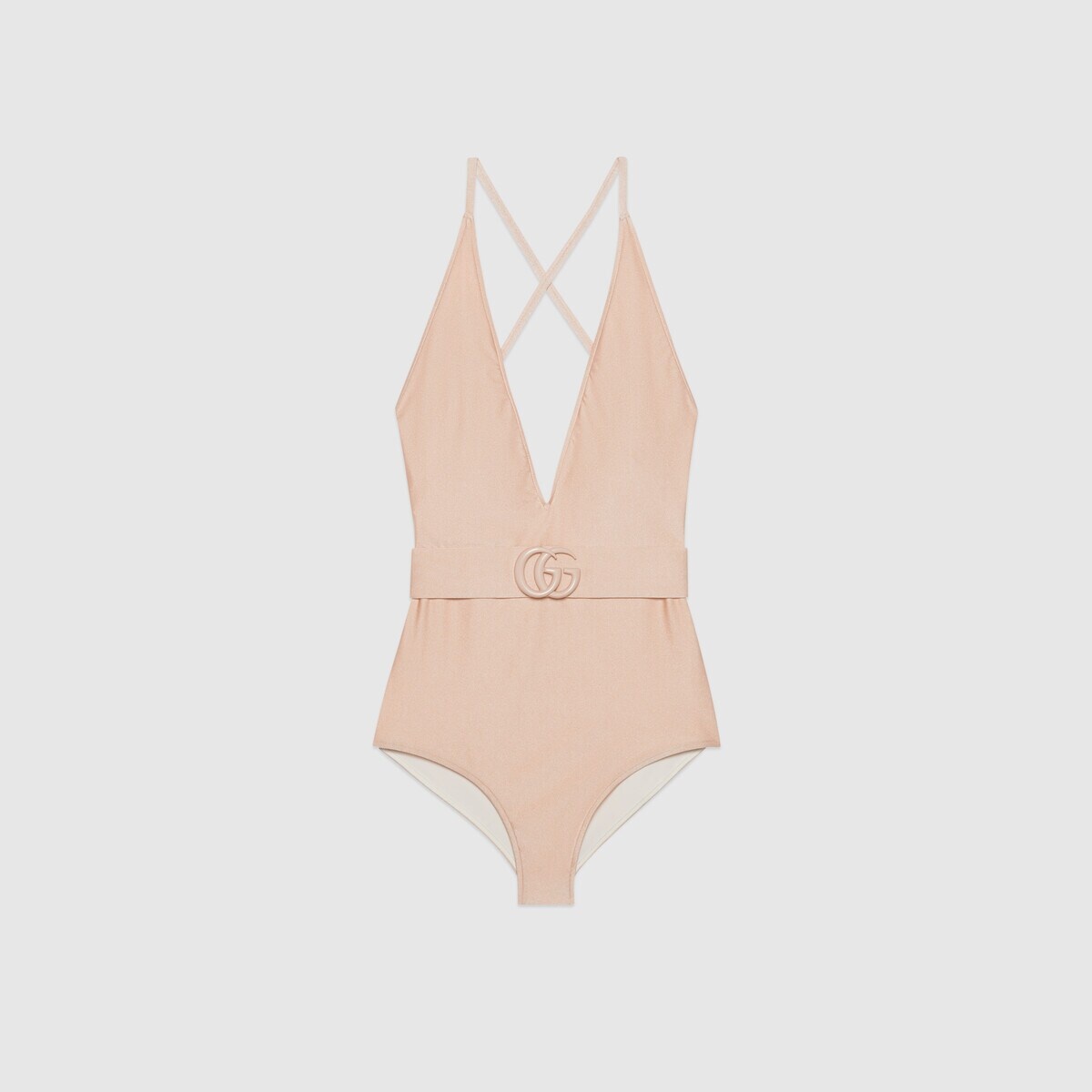 Sparkling jersey swimsuit with Double G - 2