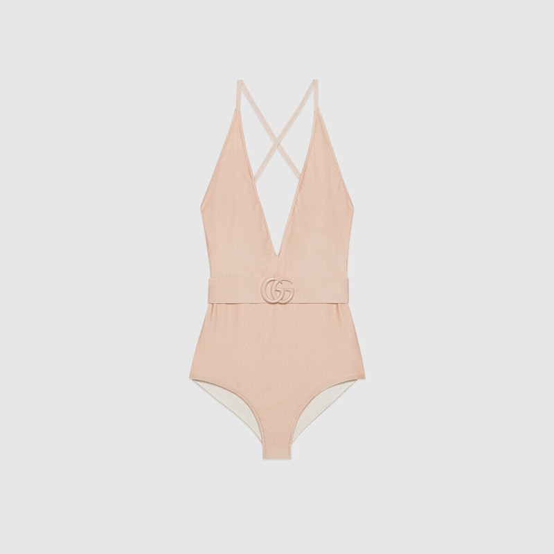 GUCCI Sparkling jersey swimsuit with Double G outlook