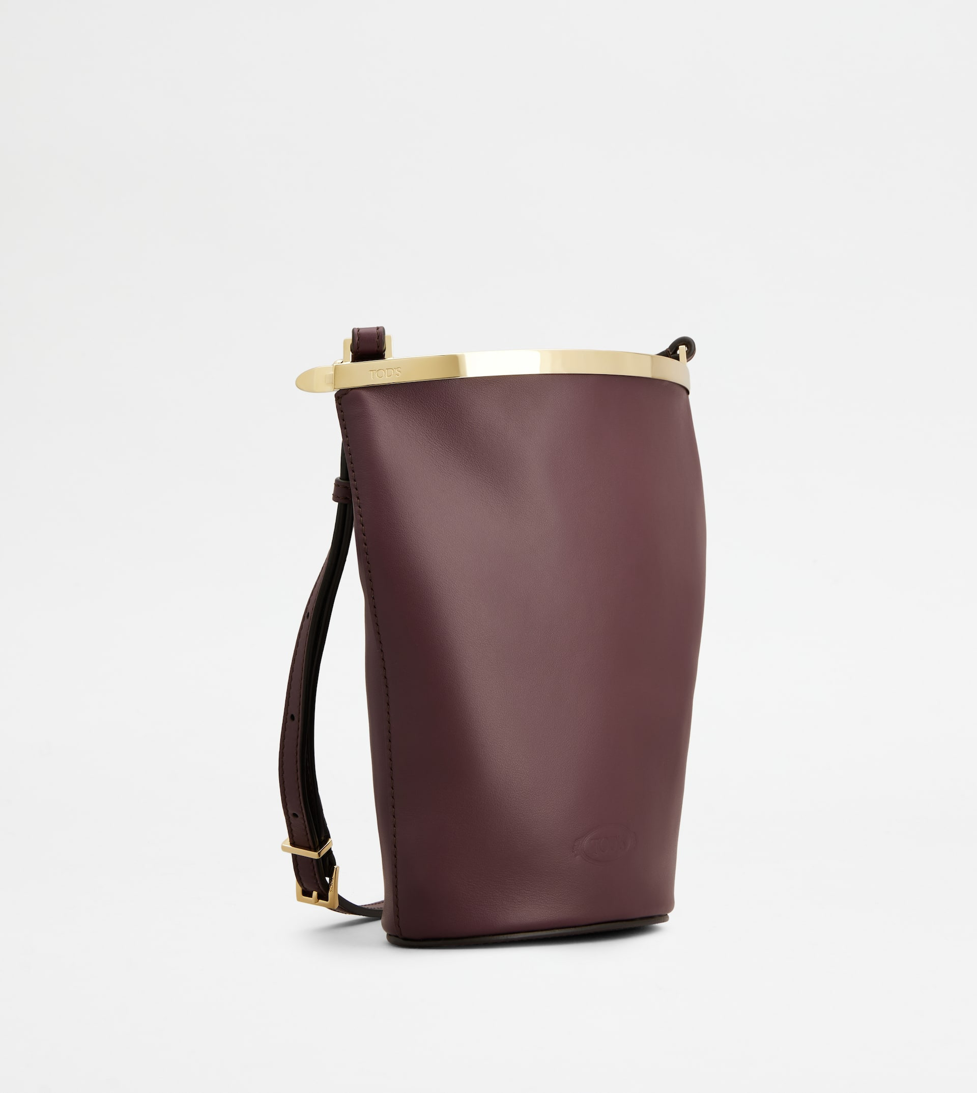 TOD'S MAGENTA BAG BUCKET BAG IN LEATHER MINI - BURGUNDY - 2