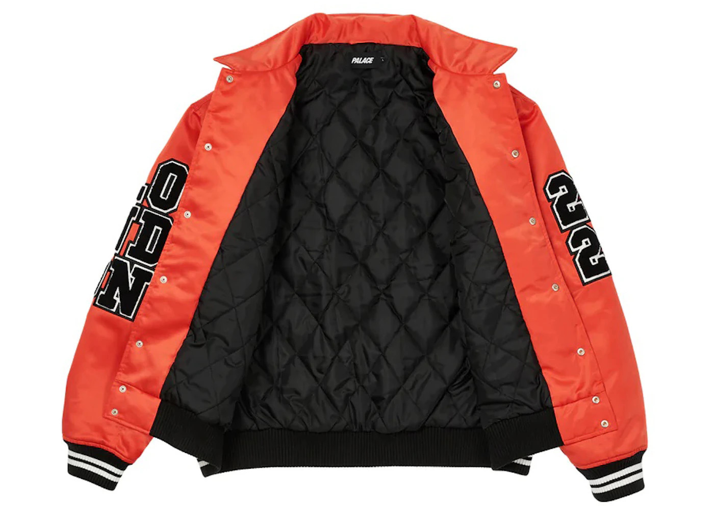 Palace Satin Varsity Jacket Orange - 2
