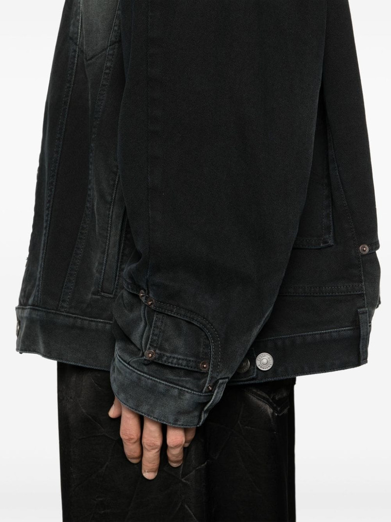 washed-denim button-up jacket 6