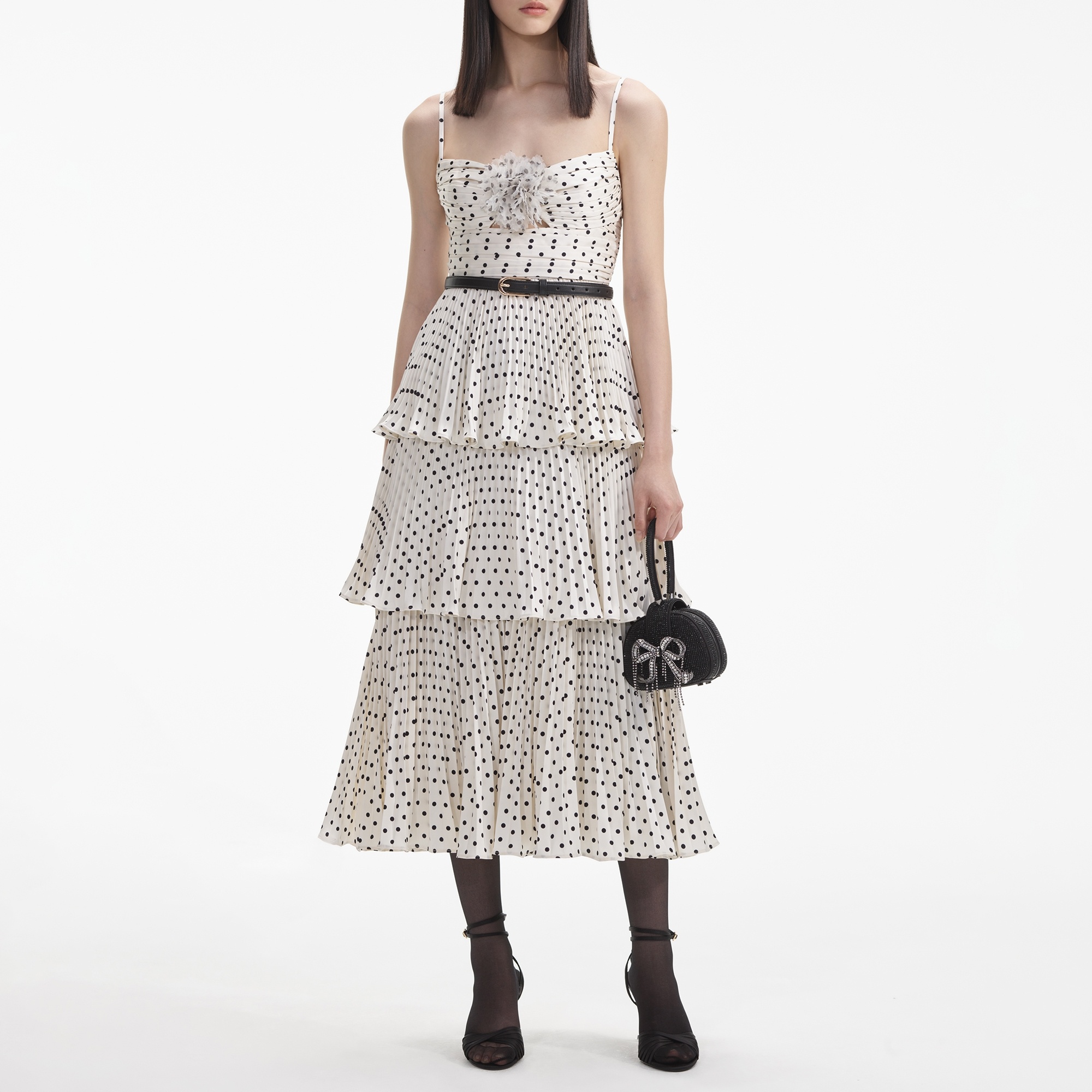 self-portrait Self-Portrait Polka Dot Chiffon Midi Dress coggles