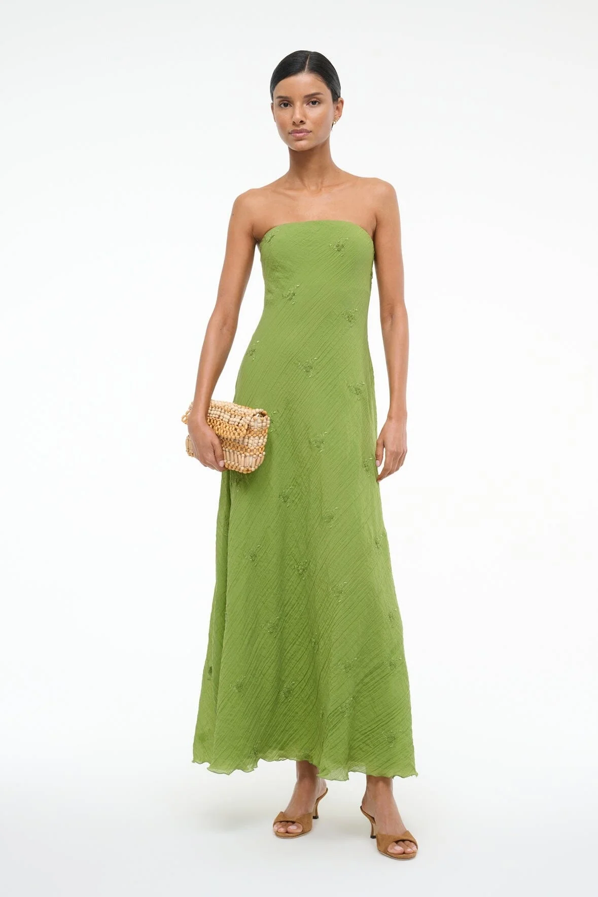 STAUD CASSIE DRESS GARDEN GREEN - 1