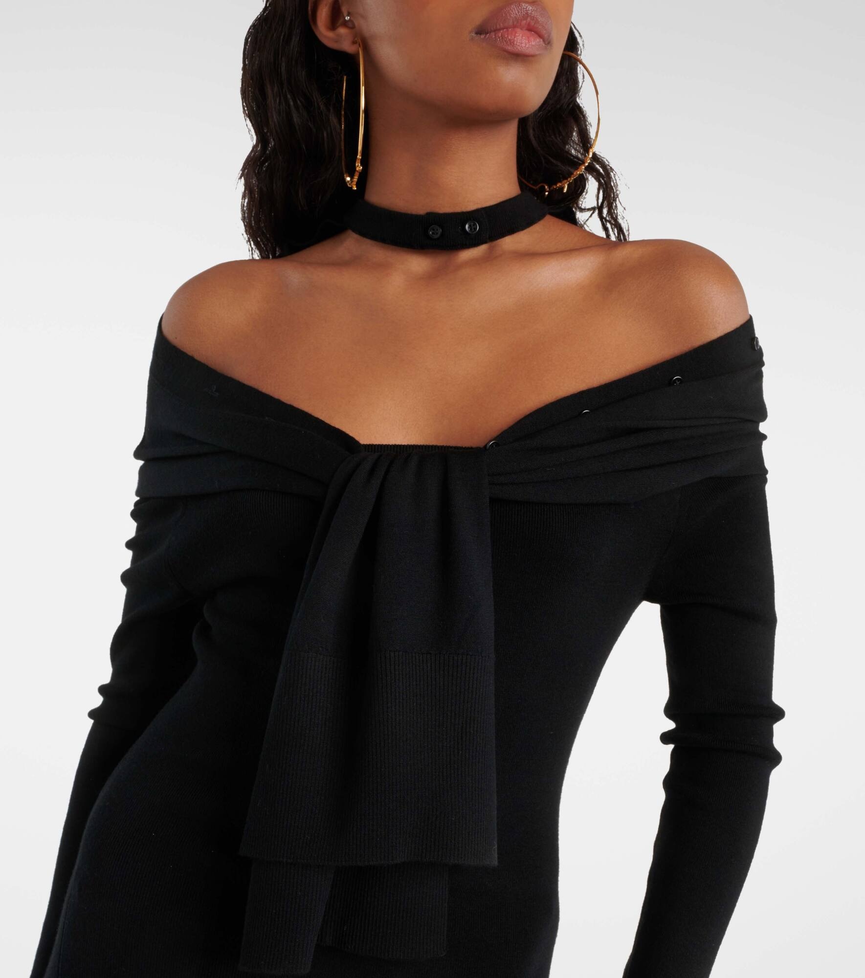 La robe Doble wool-blend midi dress - 4