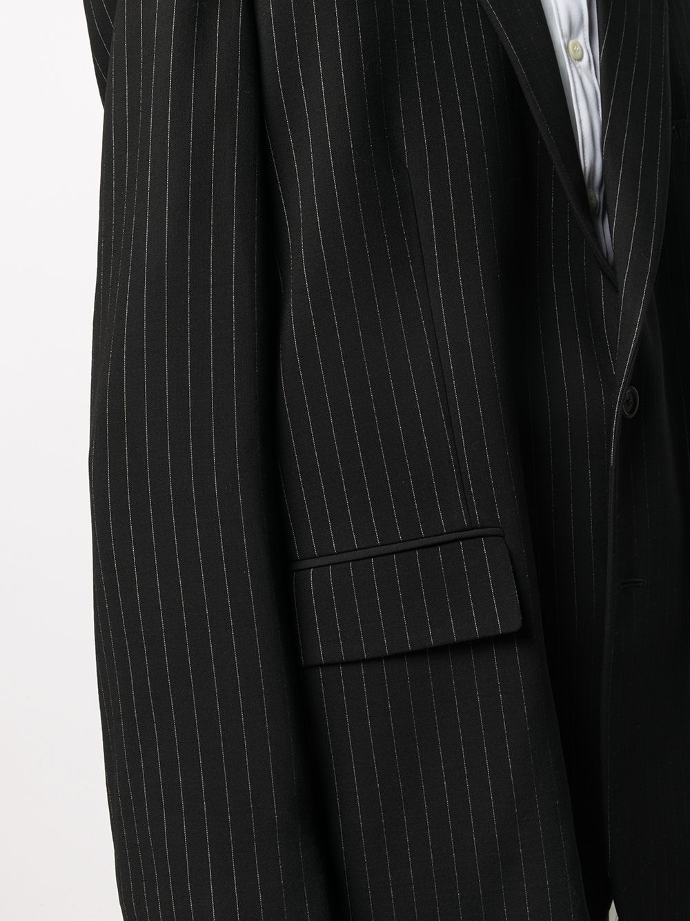 pinstripe single-breasted blazer - 5