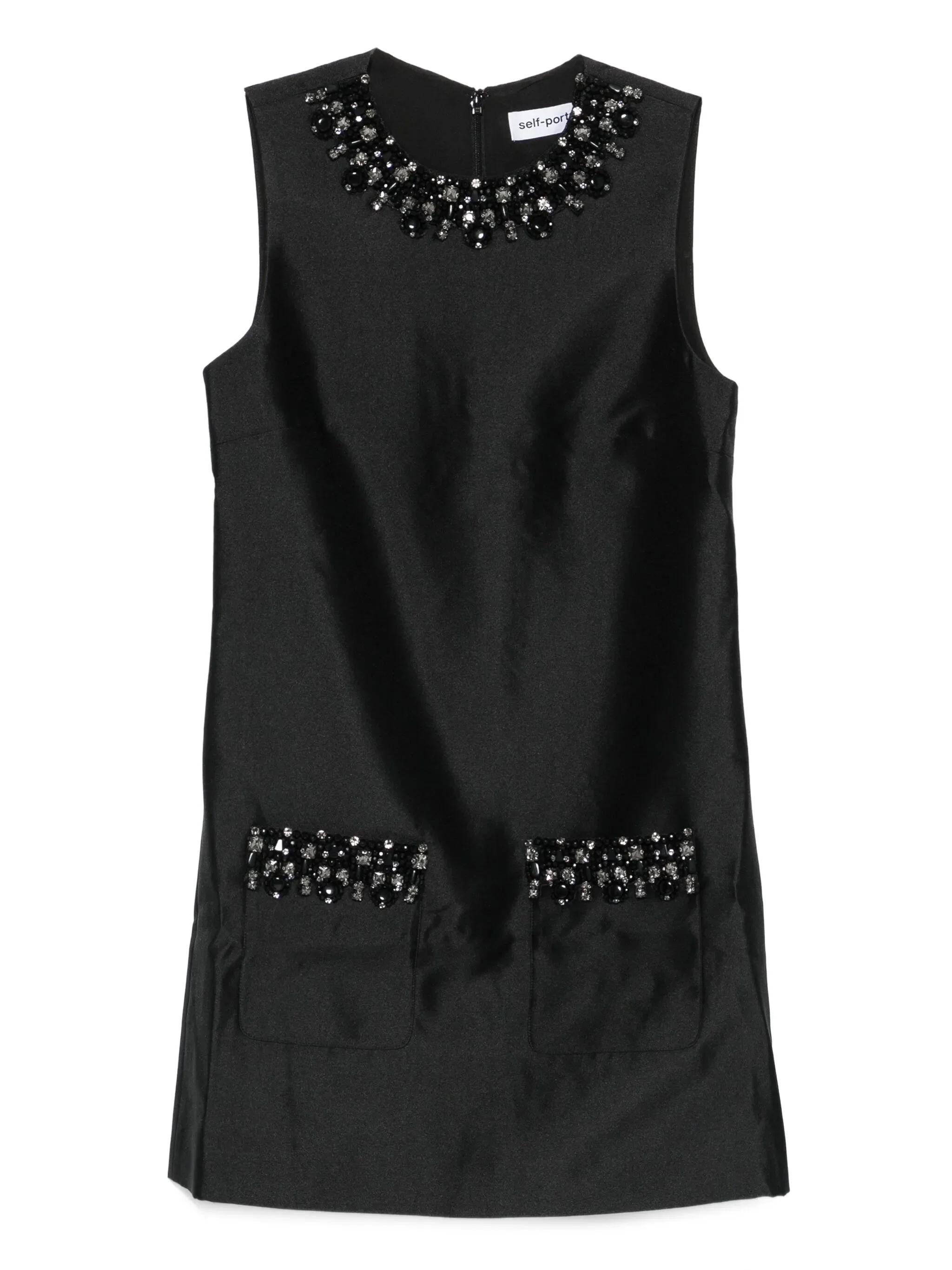 embellished-pocket mini dress - 1