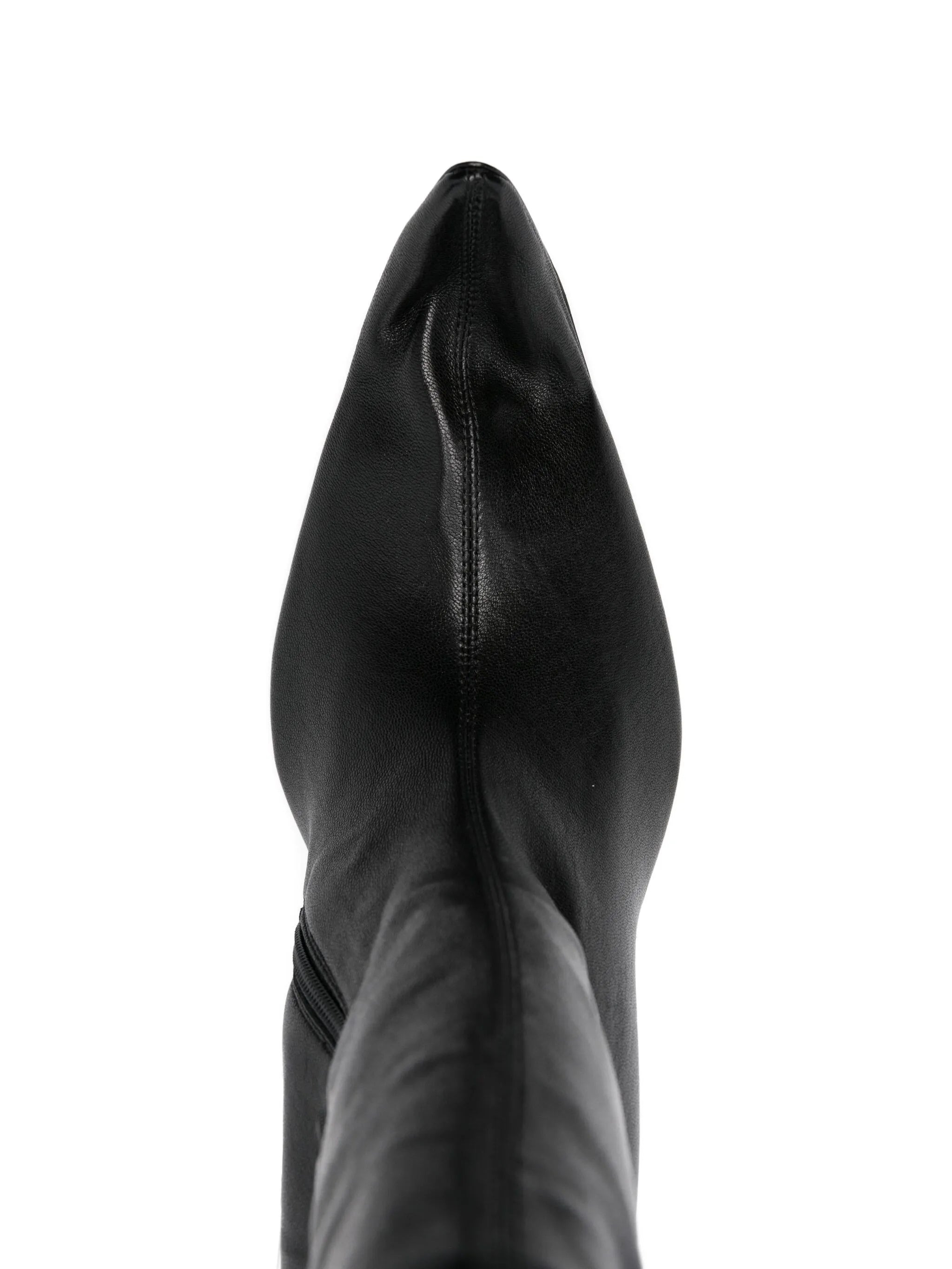 Balenciaga 110mm Leather Pointed-toe Over-the-knee Boots - 2