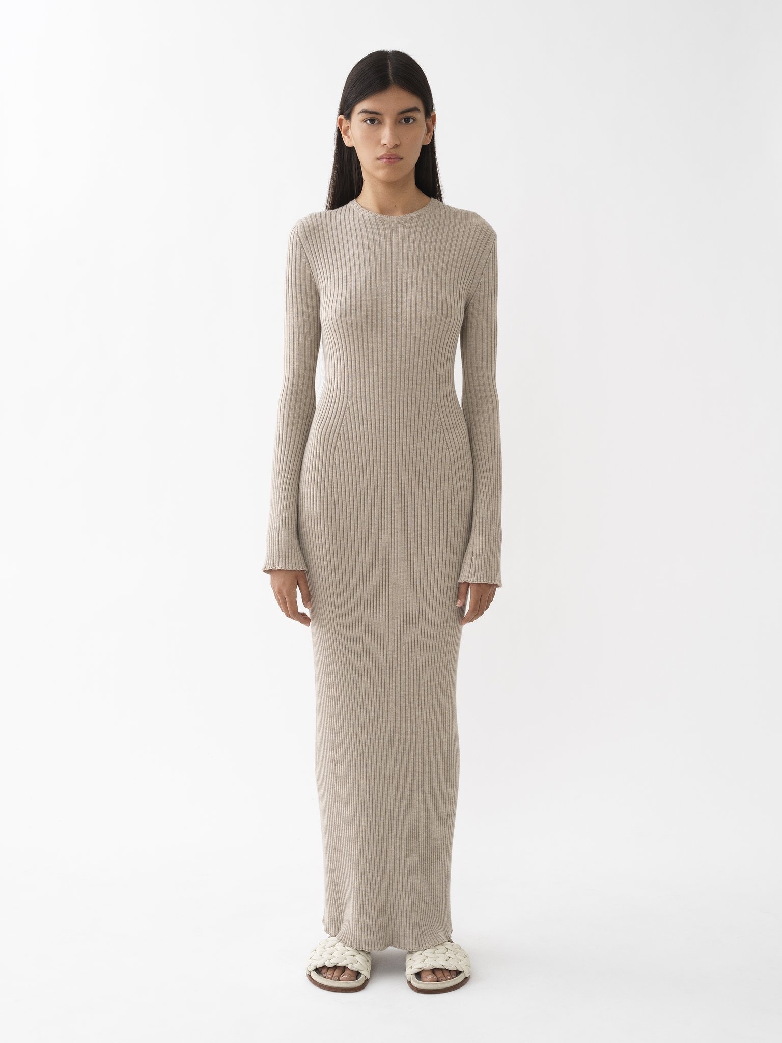 LONG RIBBED DRESS - 2