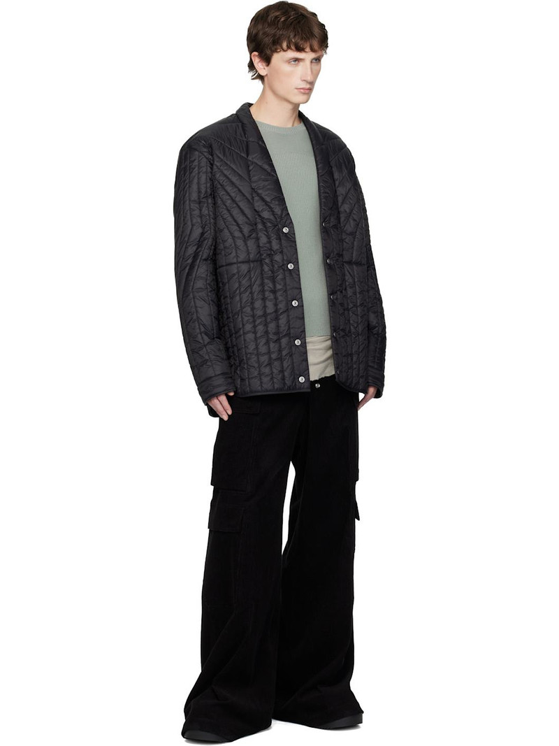 Rick Owens Black Concordians Long Sleeve Quilted Liner Down Jacket outlook
