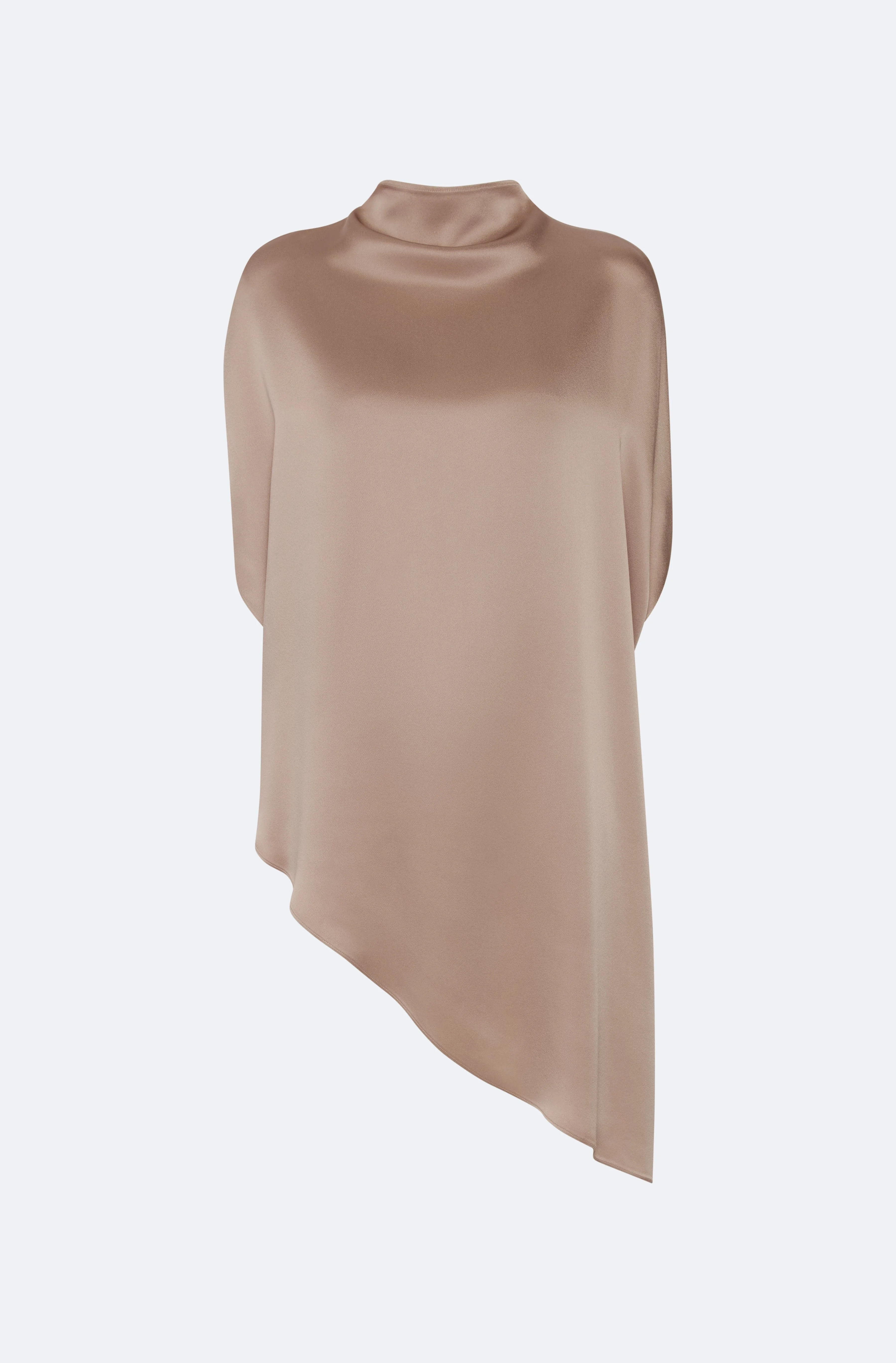 Satin Asymmetric Cape Top - 1
