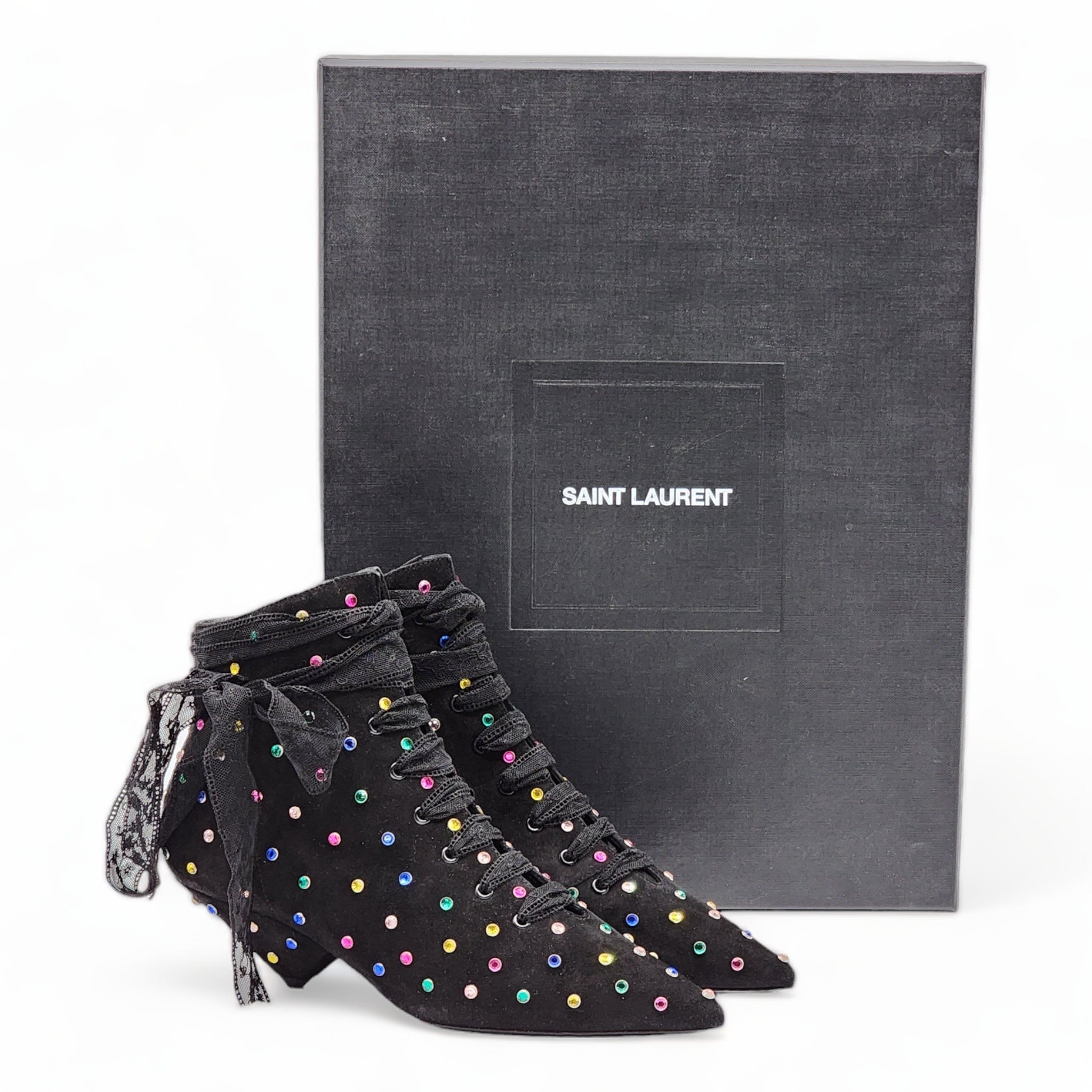 Saint Laurent Blaze 45mm Crystals Booties - 2
