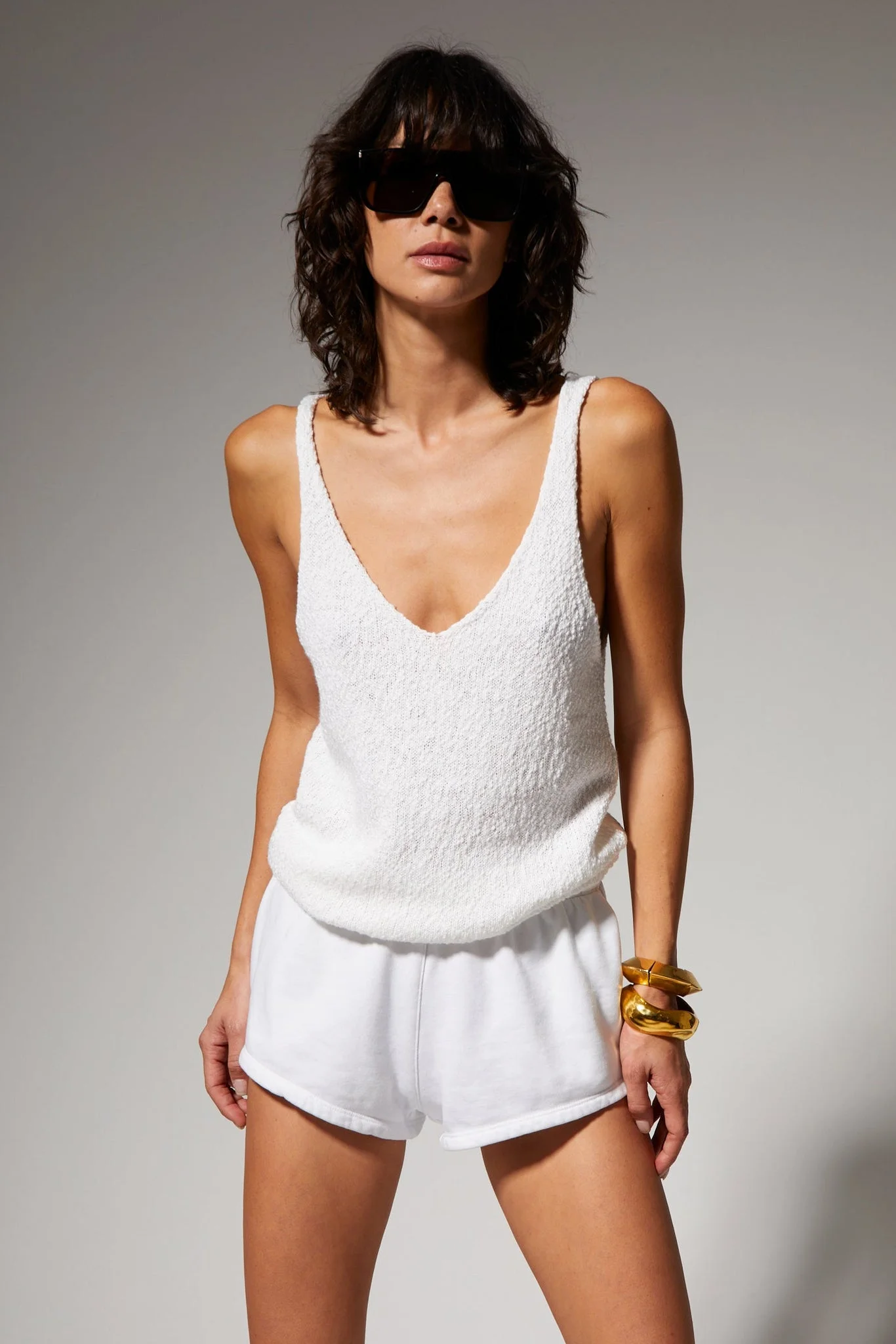 CAMILLE COTTON BOUCLÉ TANK - 1