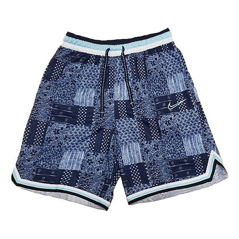 Nike DNA Flowers Embroidered Basketball Shorts Blue CK6348-457 1