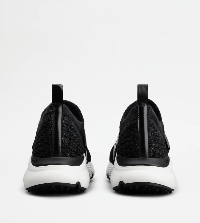 Tod's KATE SNEAKERS IN LUREX MIX TECHNICAL FABRIC - BLACK outlook