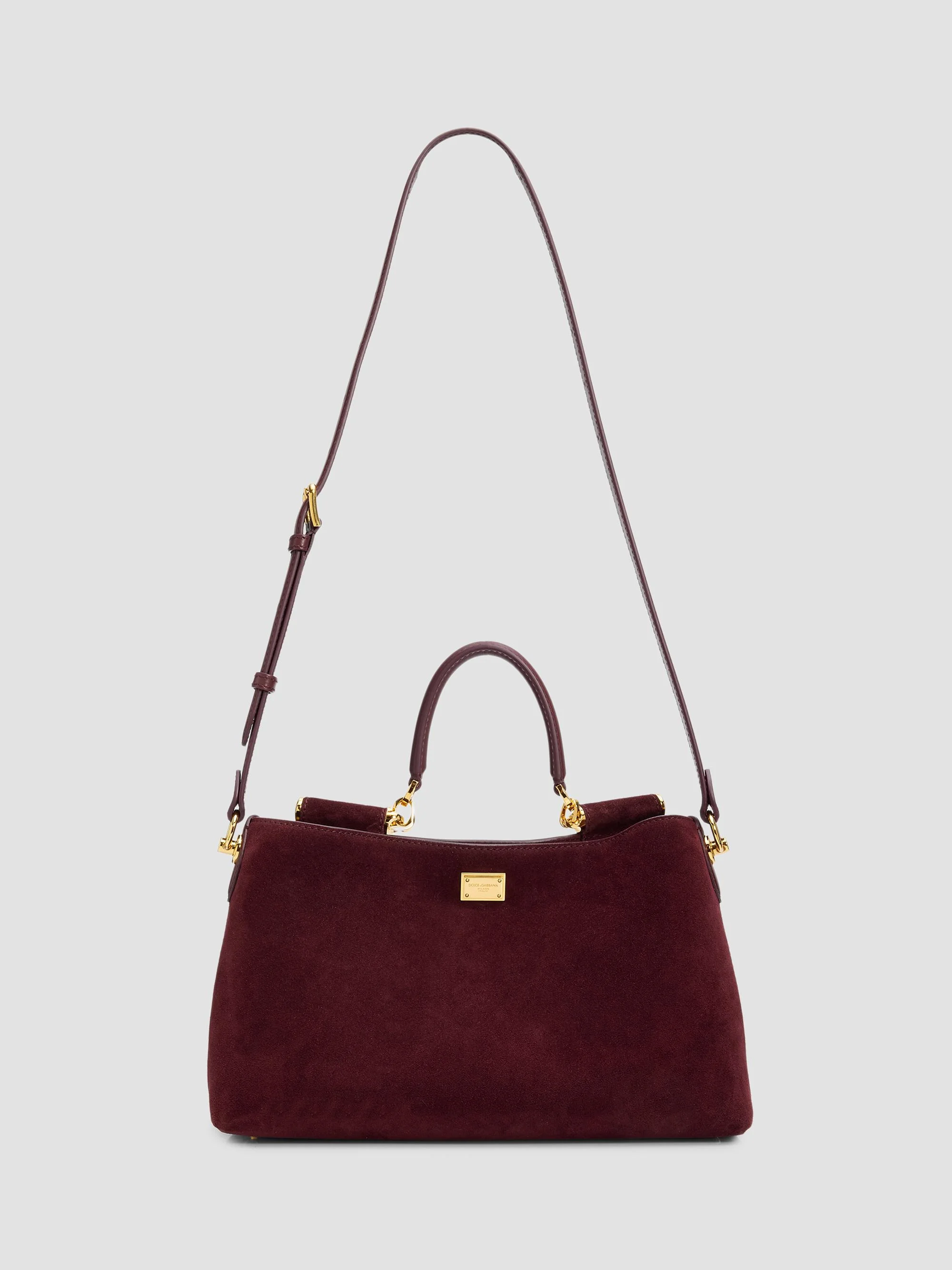 Women's Vittoria Suede Shoulder Bag - Bordeaux - 1