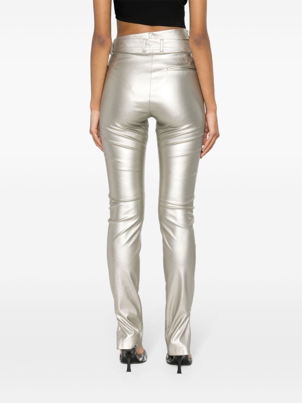 asymmetric waist trousers - 4