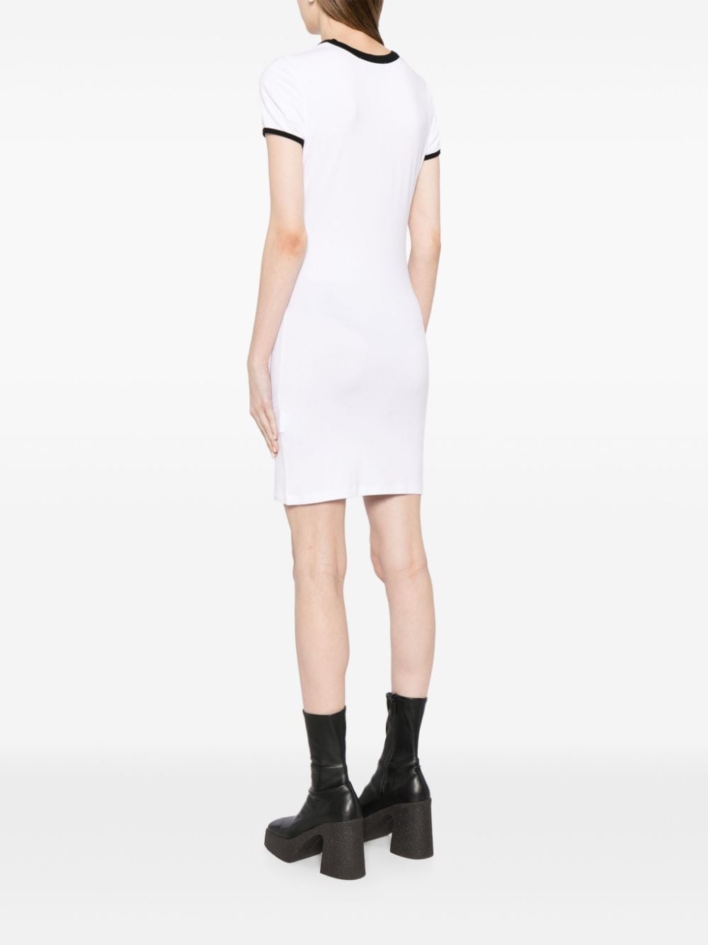 logo-plaque fine-knit minidress - 4