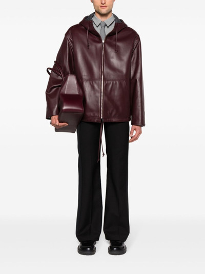 Bottega Veneta hooded leather jacket outlook