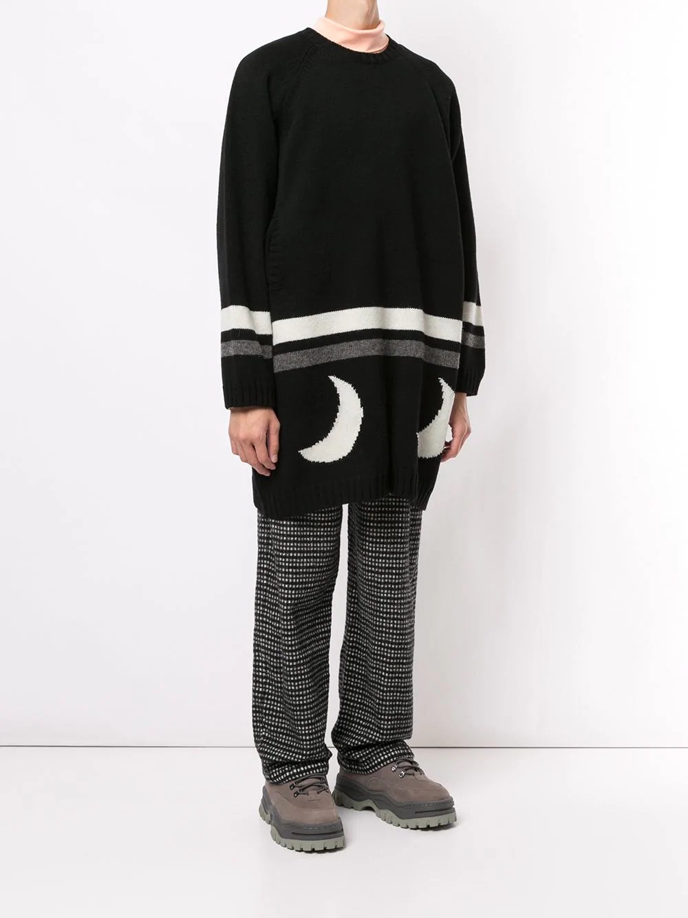 long-sleeved moon print jumper - 3