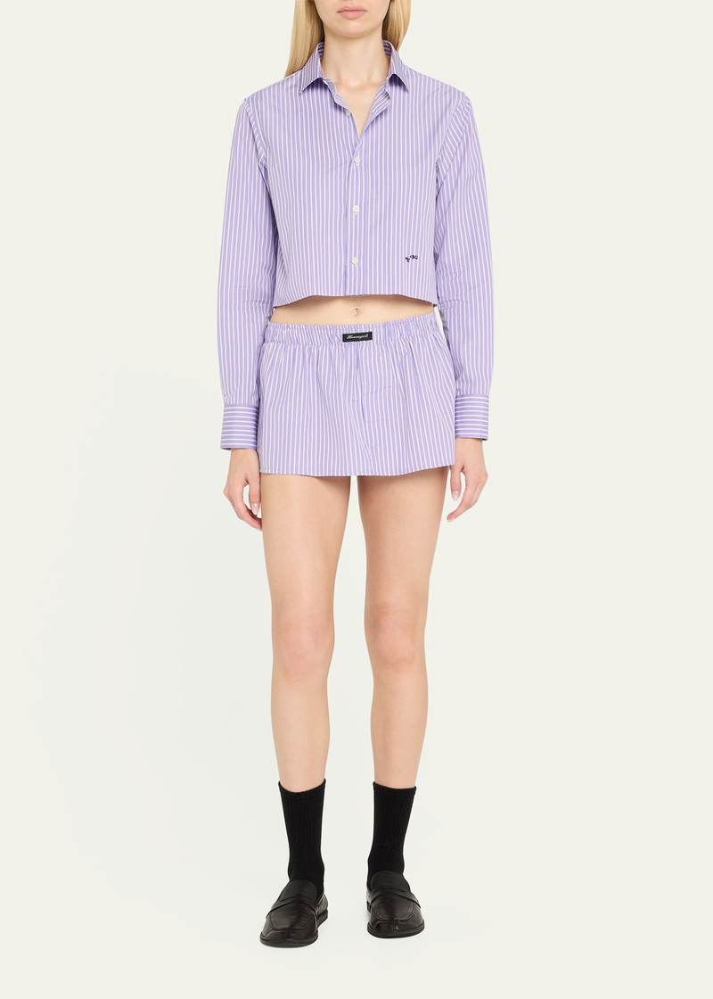 HommeGirls® Striped Mini Boxer Skirt / Bandeau Top outlook