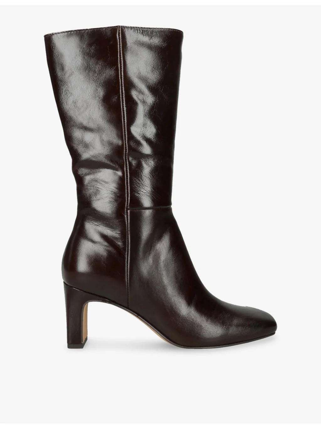 Riggs Patent-Leather Heeled Mid-Calf Boots - 1