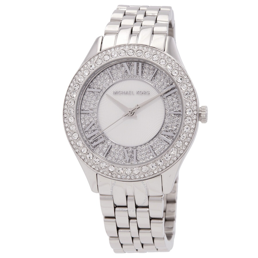 Michael Kors - Michael Kors Harlowe Quartz Crystal Silver Dial Ladies Watch MK4708 - 1