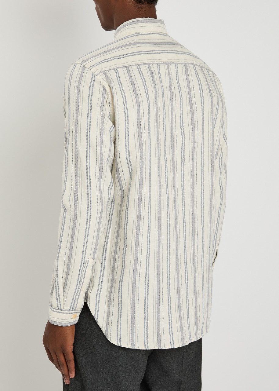 Oliver Spencer New York Special Striped Linen-blend Shirt - 3