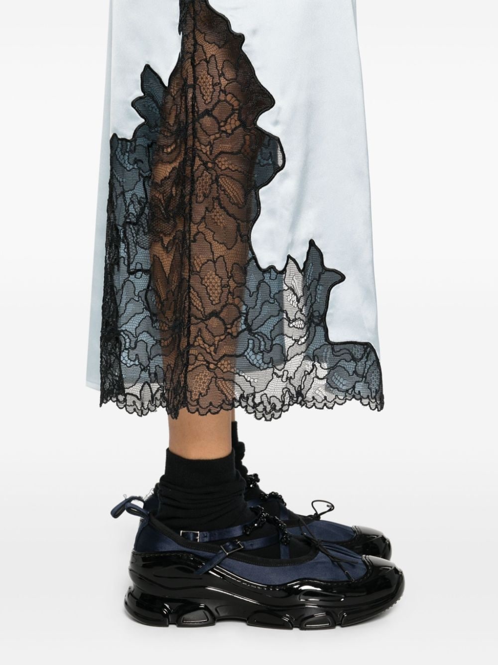 スカート SATIN LACE SKIRT ganni Satin Lace Skirt