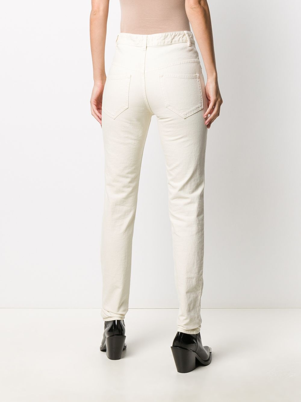 high-waisted slim-fit jeans - 4