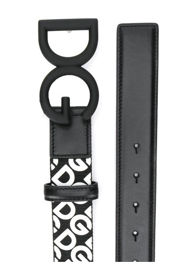 Dolce & Gabbana DG embossed webbing belt outlook