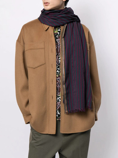 Paul Smith striped cotton-blend scarf outlook