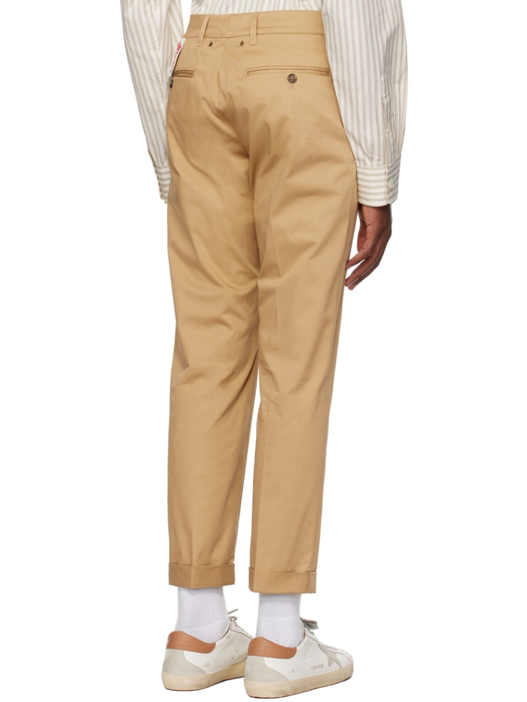 Beige Straight Trousers - 3