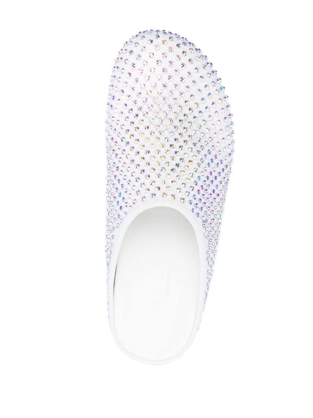 glass-crystals leather slippers - 4