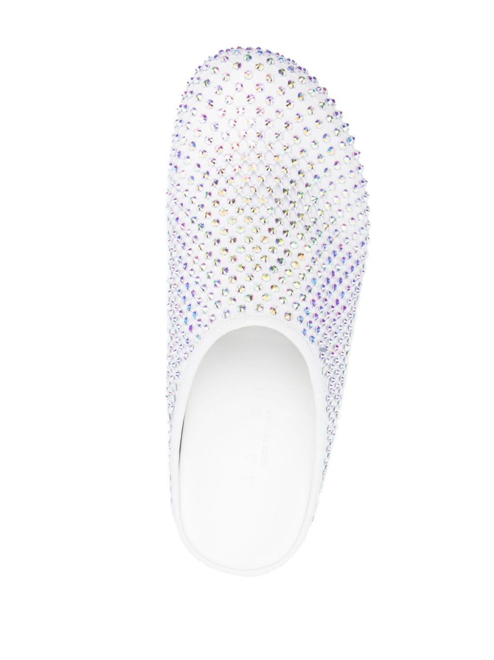 glass-crystals leather slippers - 4