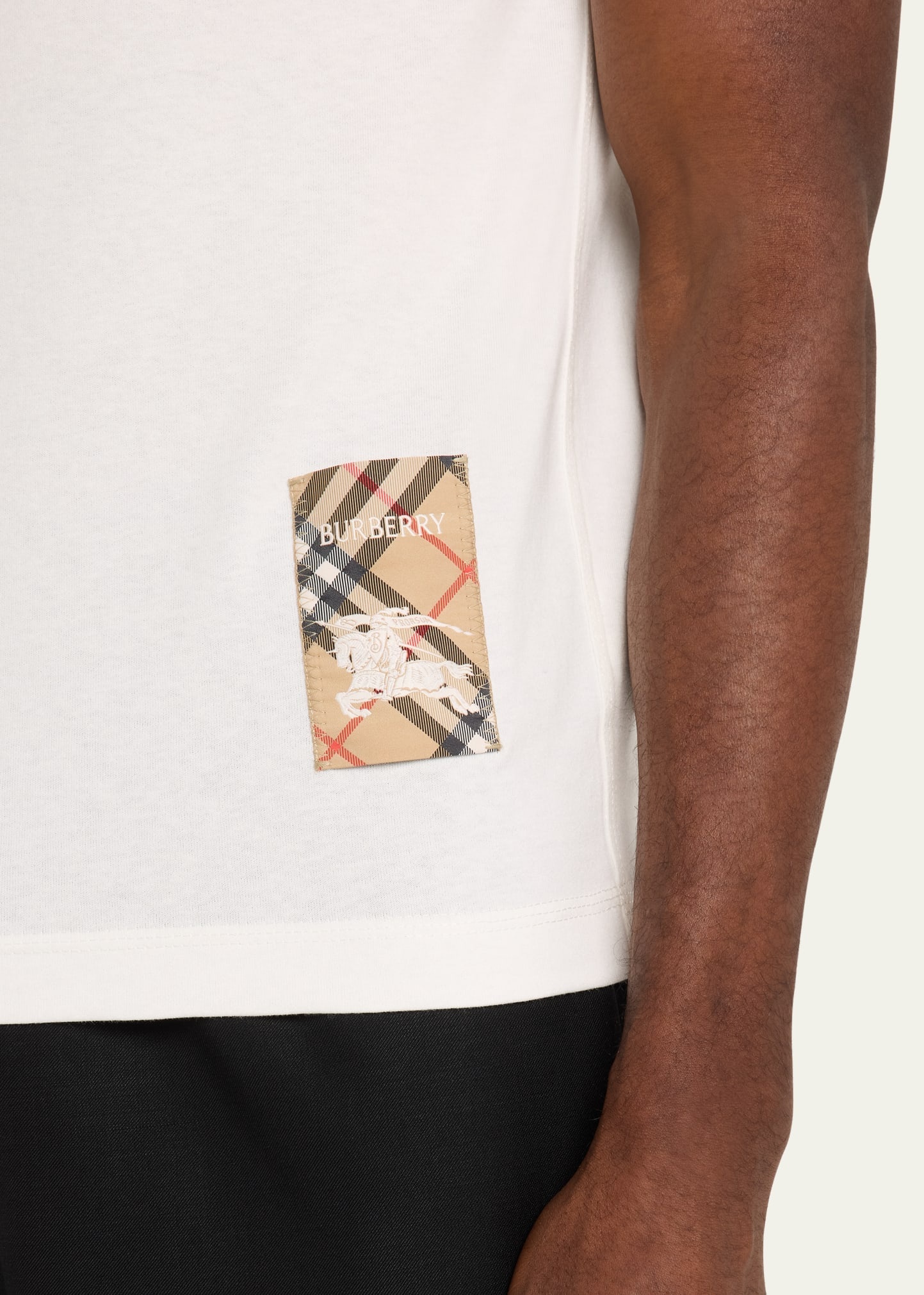 Men's Jersey Check Patch T-Shirt - 5