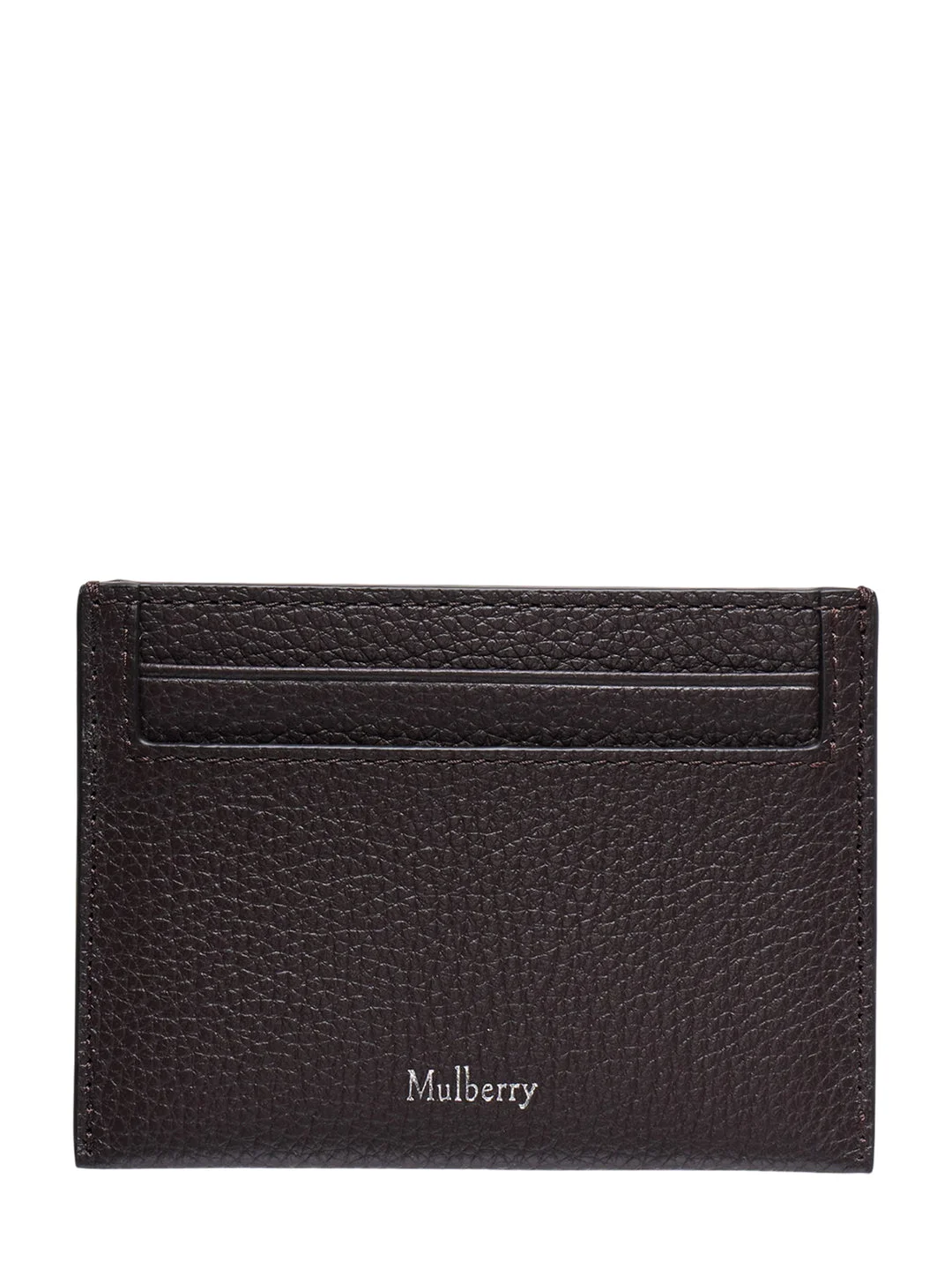 Credit Card Slip Ebony Small Classic Grain - 1