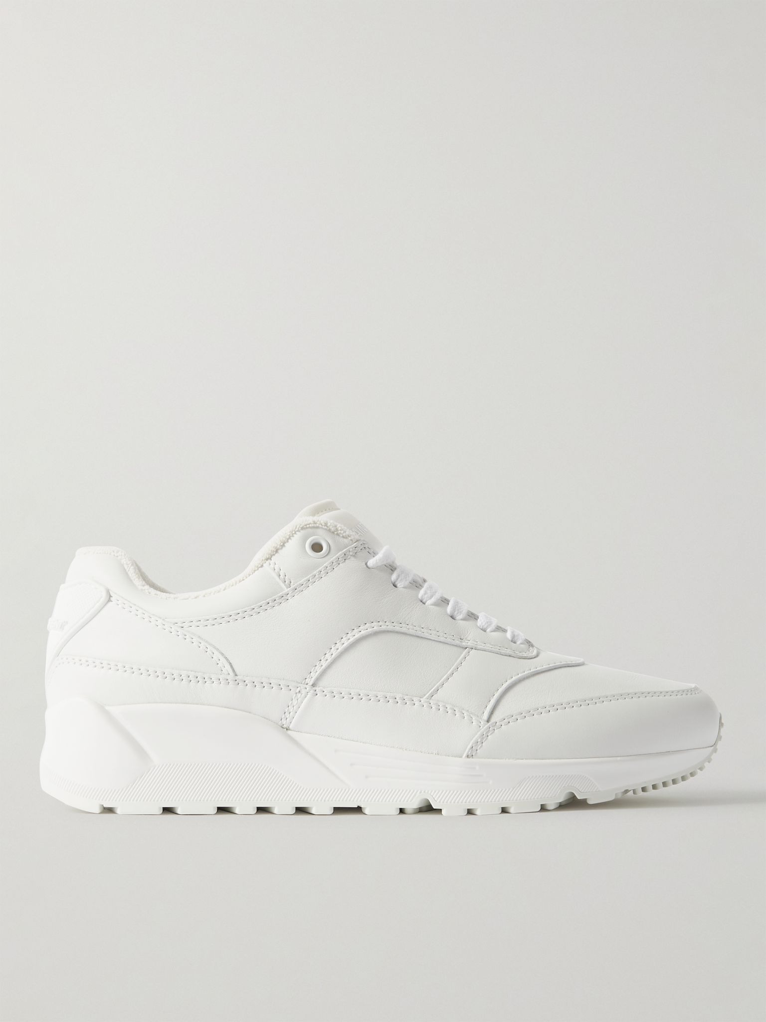 Bump Leather Sneakers White - 1