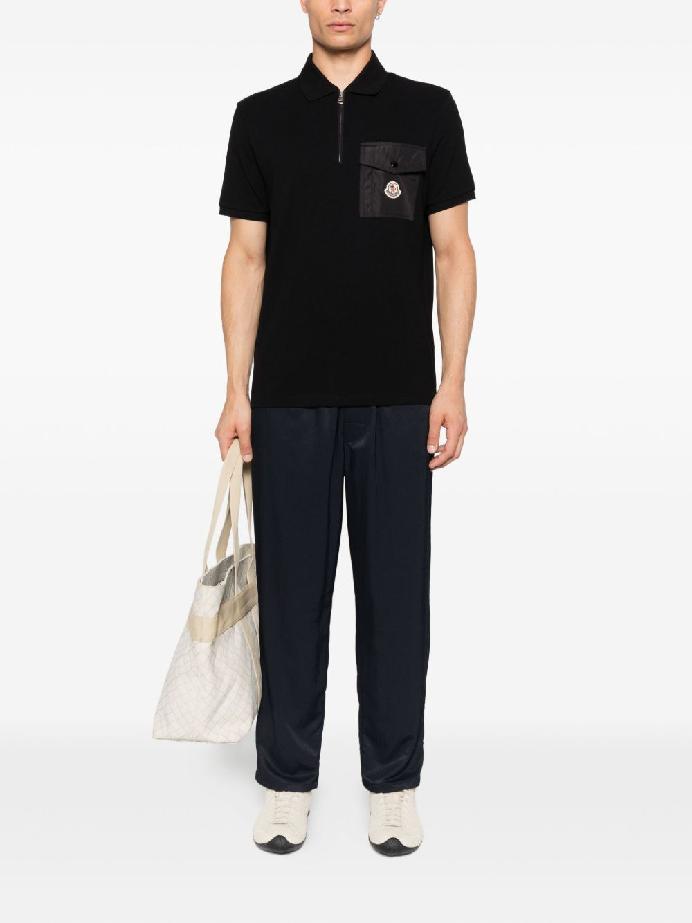 half-zip patch-pocket polo shirt - 2
